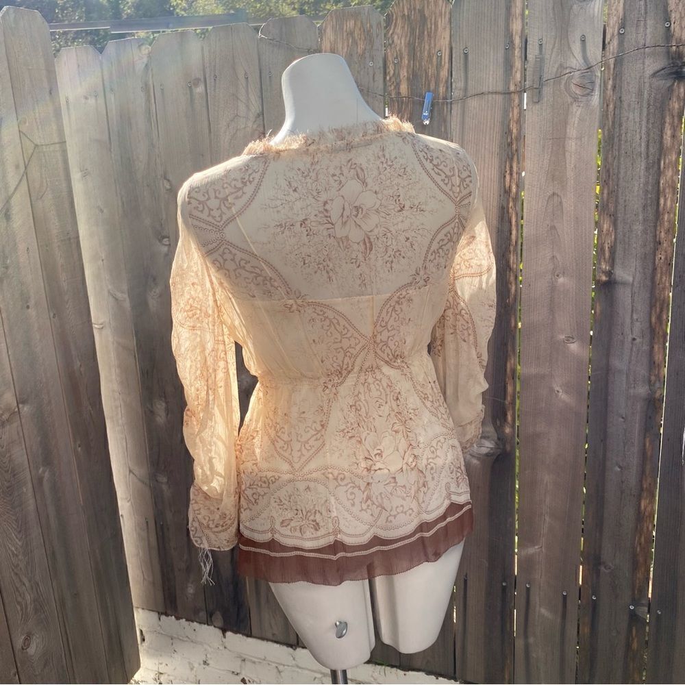 ELIE TAHARI Silk 2 Piece Shirred Top with Cami Size small - Picture 10 of 10